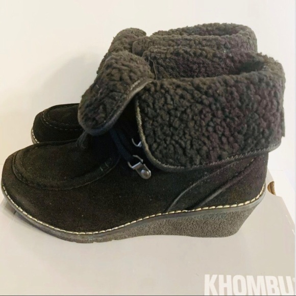 KHOMBU Sasha All Weather Suede Wedge Lace Up Boot - Picture 5 of 11